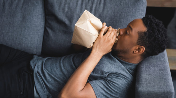 Paper bag breathing technique