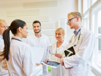 Team of doctors in discussion