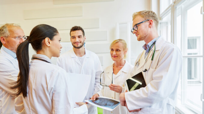 Team of doctors in discussion