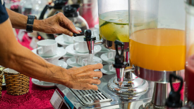 Fresh juice at buffet restaurant